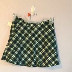 🆕 girls green plaid skirt size 7